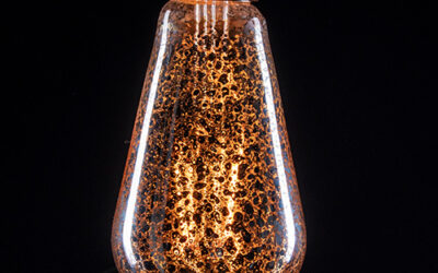 ST64 4w Dimmable Crackle Glazed LED Filament Lamp