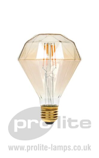 Diamond 4W Dimmable LED Filament Gold Tint