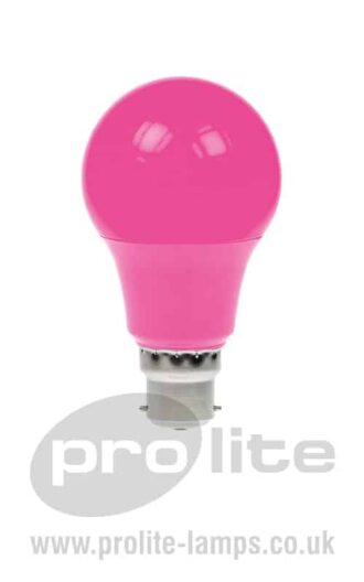 Polycarbonate 6w LED GLS Dimmable Pink